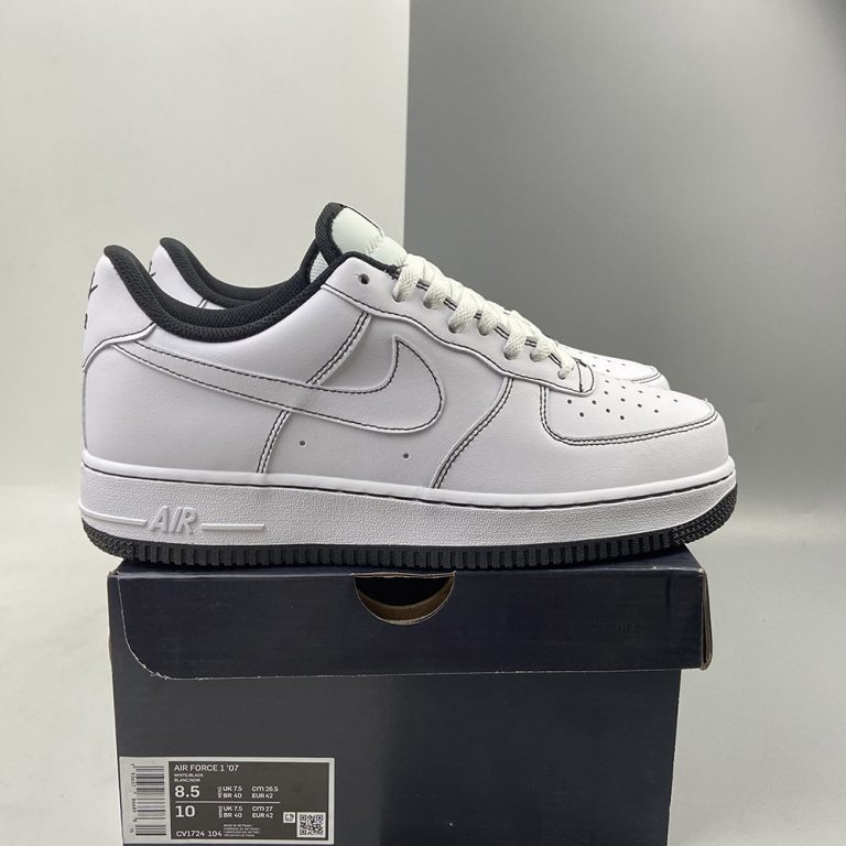 Nike Air Force 1 White Black Stitch For Sale – The Sole Line