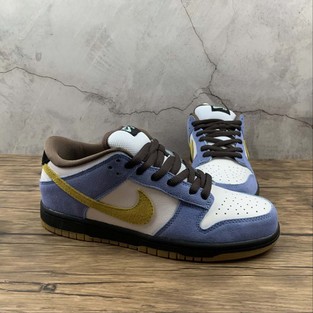 Nike SB Dunk Low ‘Homer’ White/Medium Yellow-University Blue For Sale ...