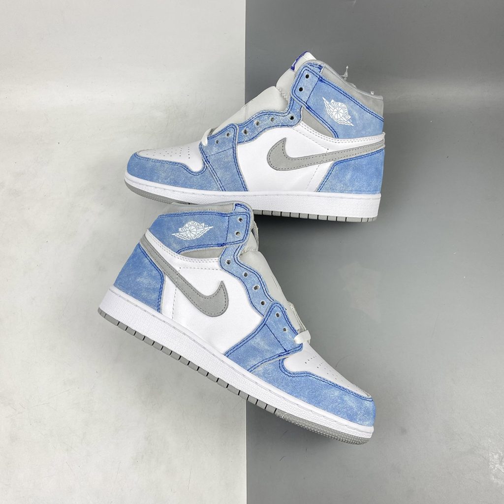 jordan 1 hyper royal smoke grey on feet