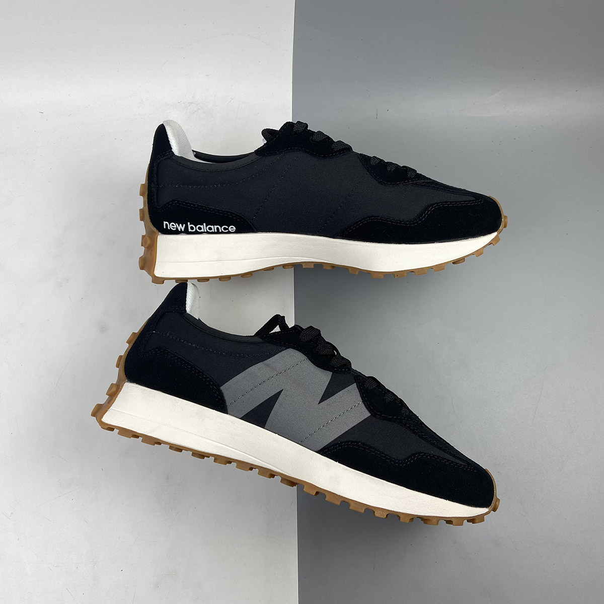 new balance 327 cream black