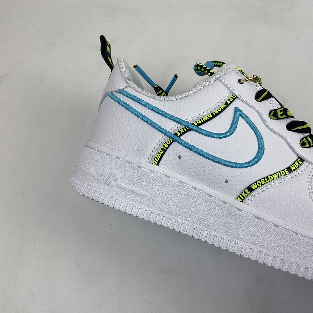 Nike Air Force 1 Low ‘Worldwide’ White Blue Fury Volt For Sale – The ...