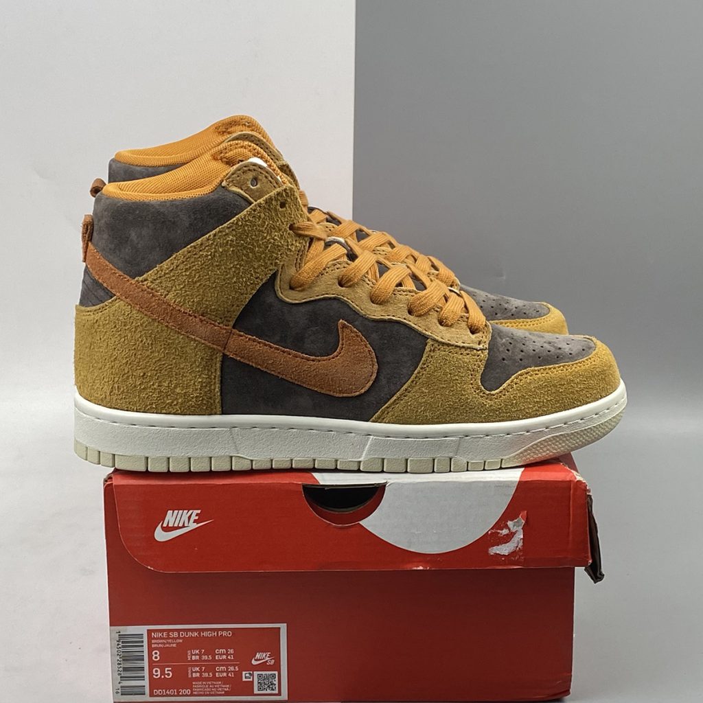 Nike Dunk High Velvet Brown/Dark Russet-Dark Curry-Sail For Sale â The Sole Line