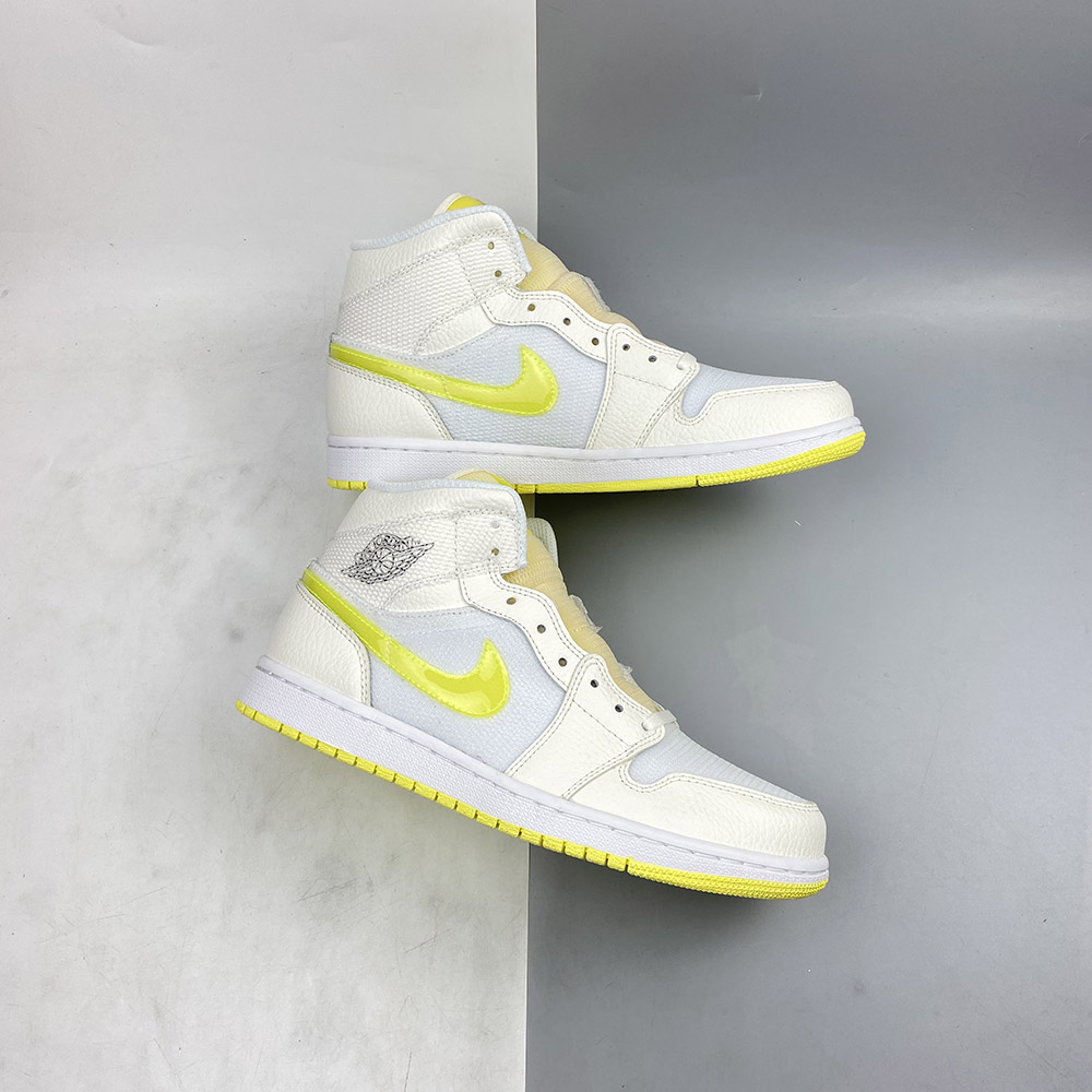 wmns air jordan 1 mid se voltage yellow