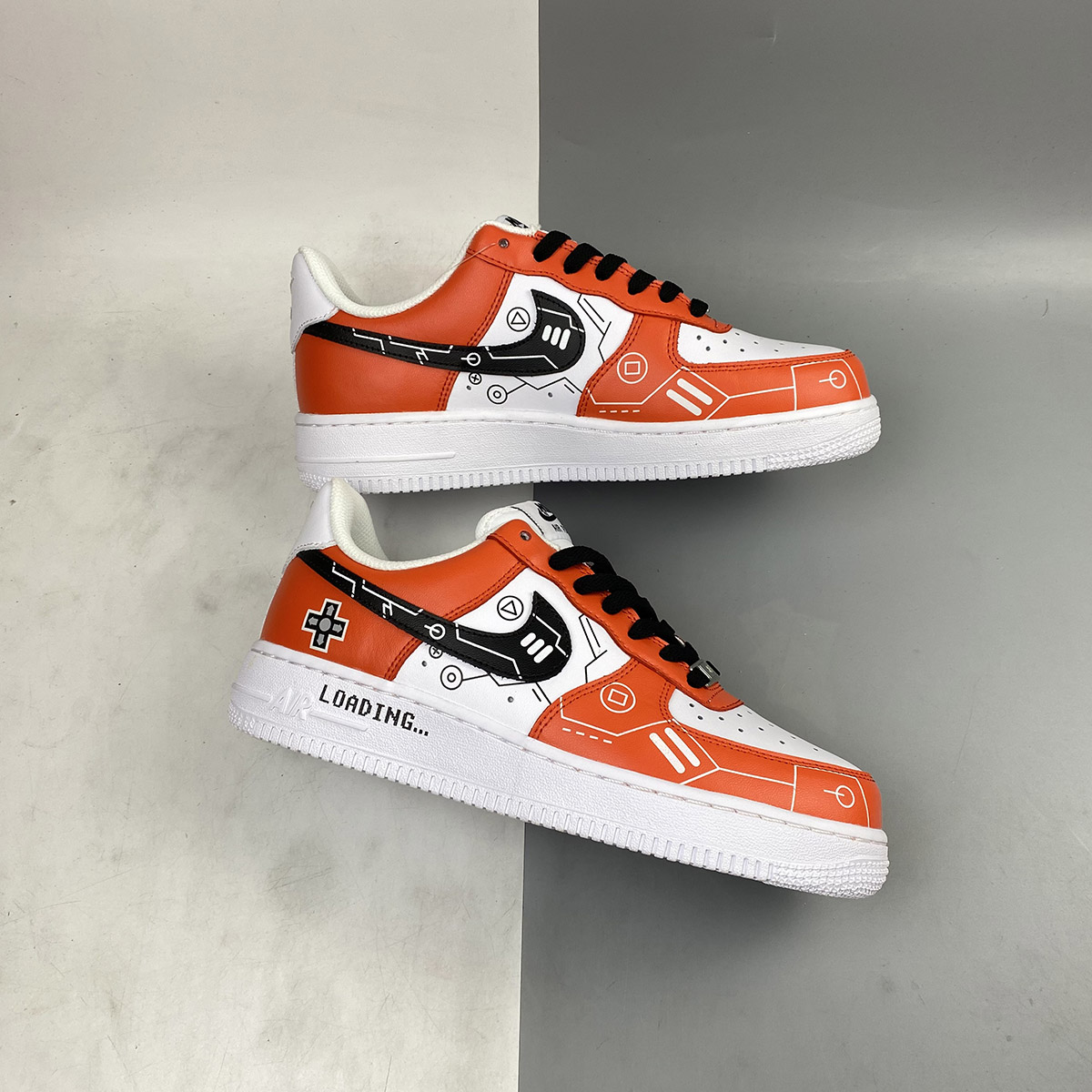 Custom-Nike-Air-Force-1-Low-Orange-White-Black-By-You-1