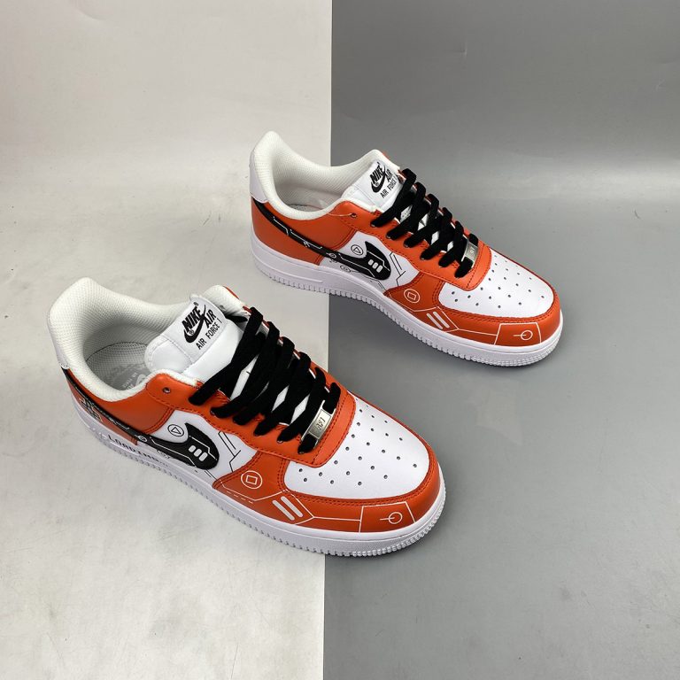 black and orange air force 1 size 6
