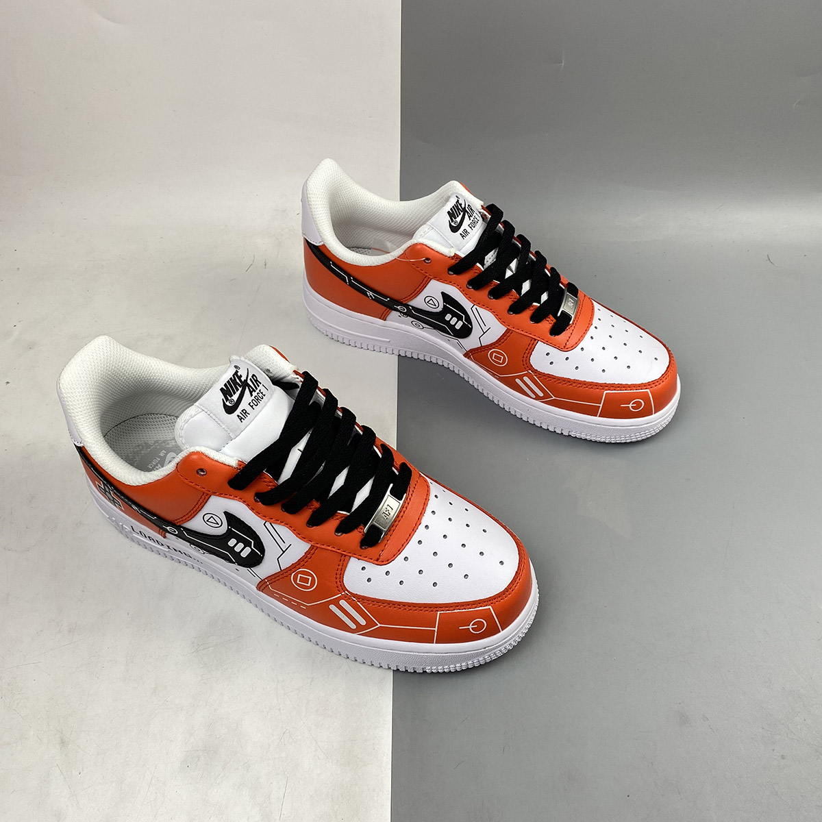 Custom-Nike-Air-Force-1-Low-Orange-White-Black-By-You-6