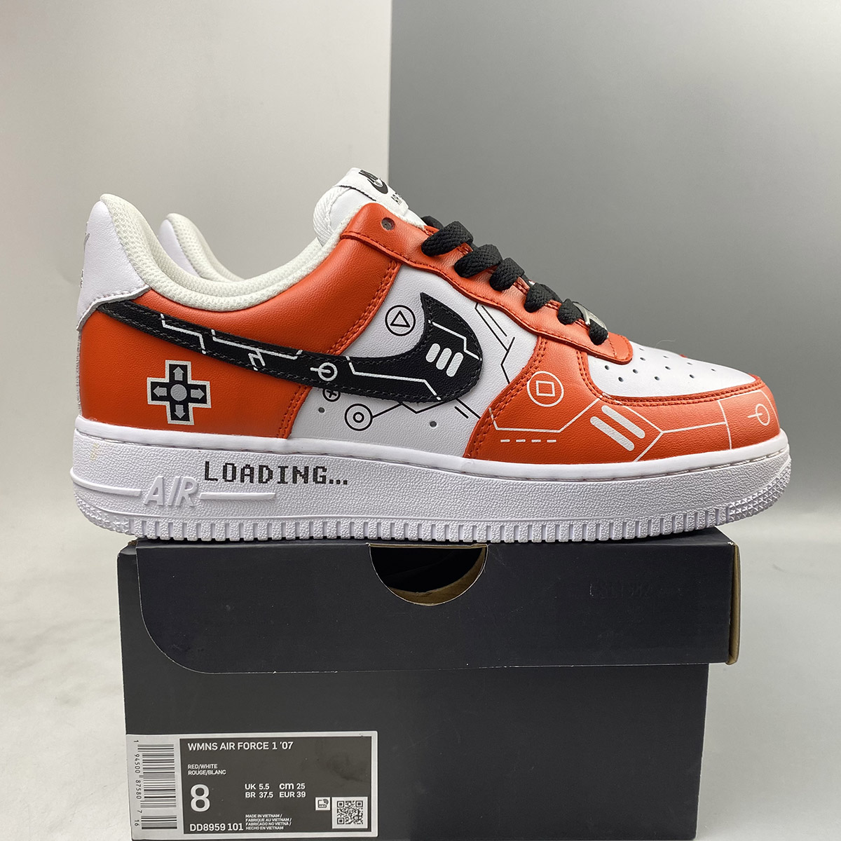 Custom-Nike-Air-Force-1-Low-Orange-White-Black-By-You-7