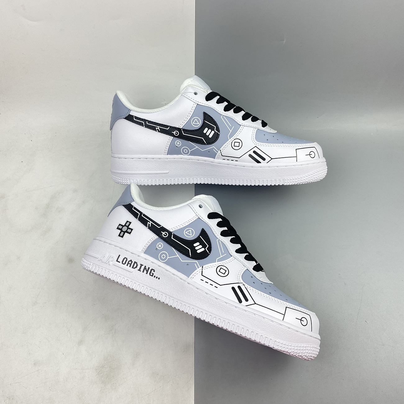 Custom-Nike-Air-Force-1-Low-White-Grey-Black-By-You-1