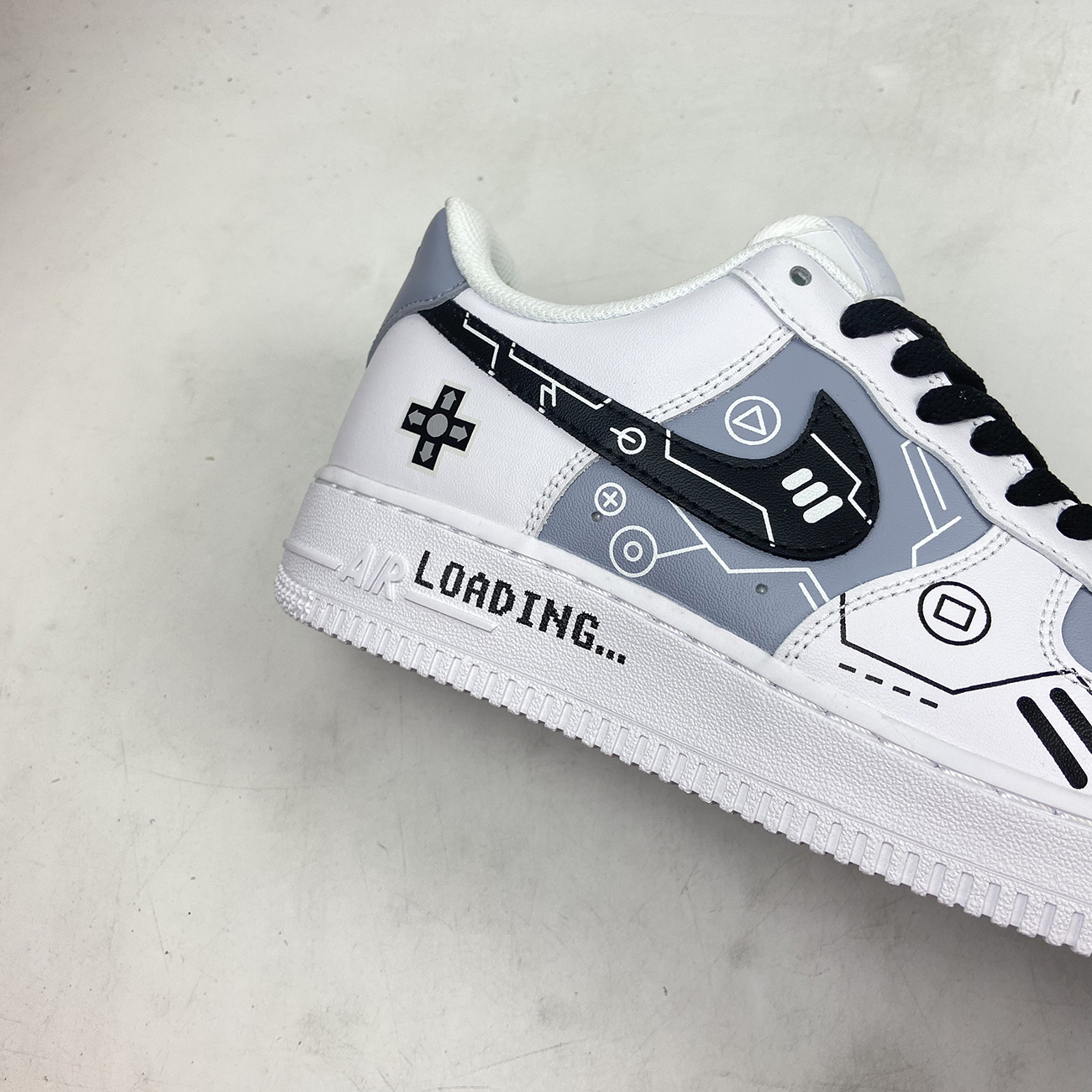 Custom-Nike-Air-Force-1-Low-White-Grey-Black-By-You-2