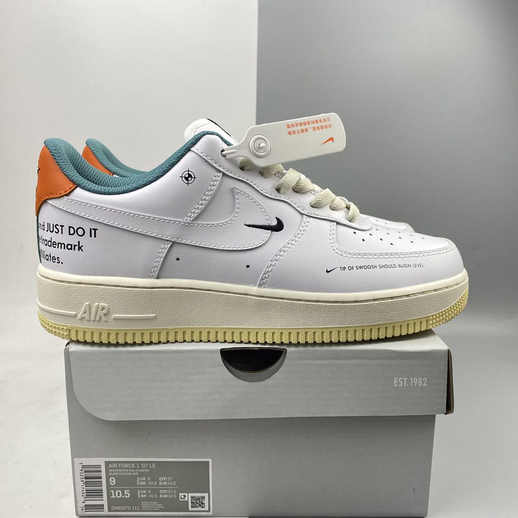 Nike Air Force 1 ’07 LE White/White/Sail/Starfish For Sale – The Sole Line