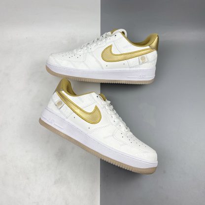 air force 1 07 lv8 double swoosh white metallic gold