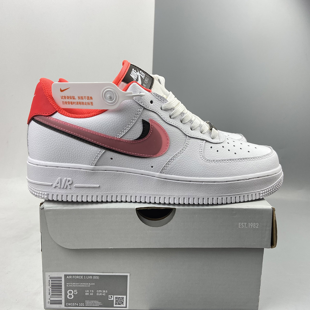 Nike-Air-Force-1-Low-White-Black-Bright-Crimson-For-Sale-7