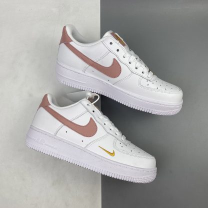 nike air force one white and rust pink