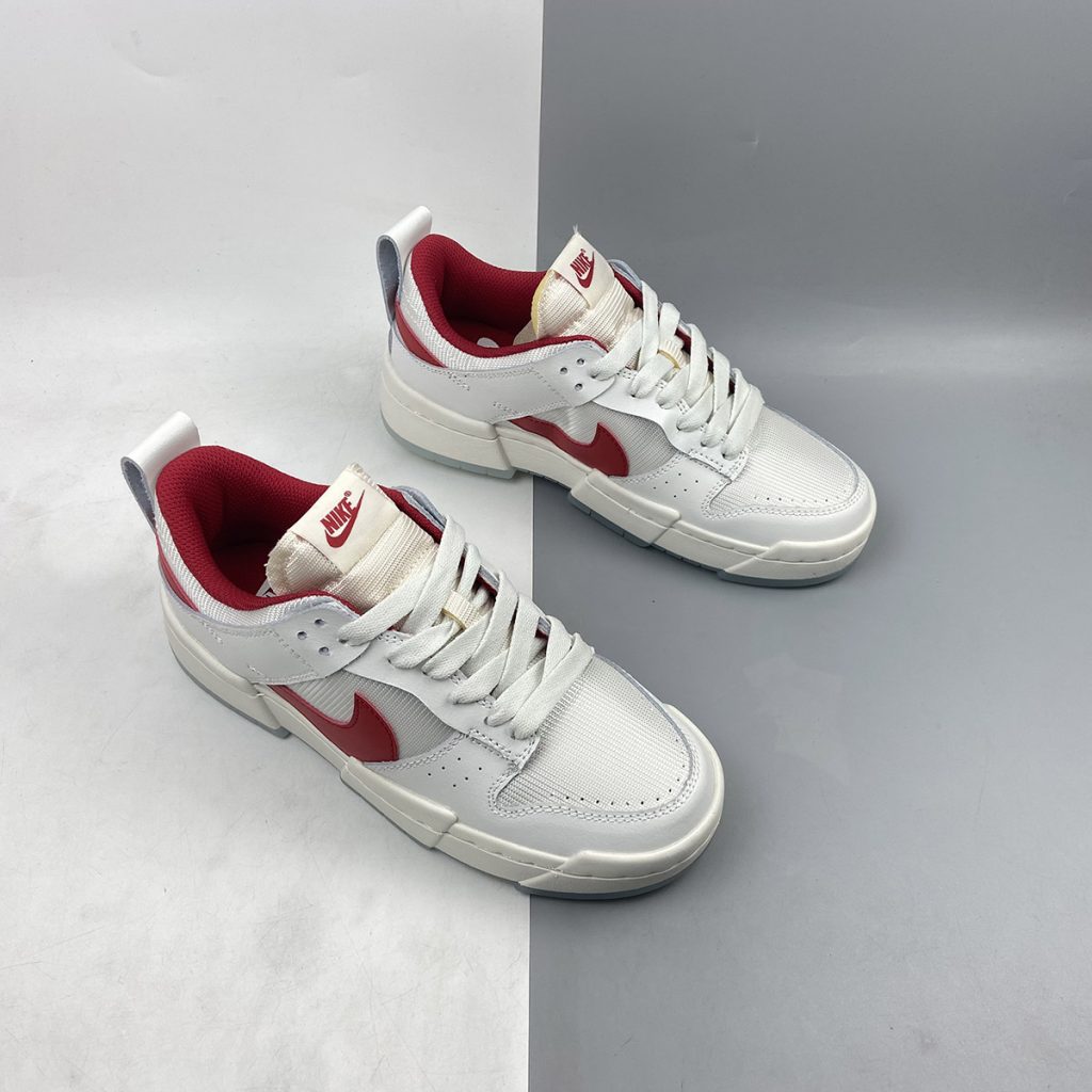 dunk low disrupt red white