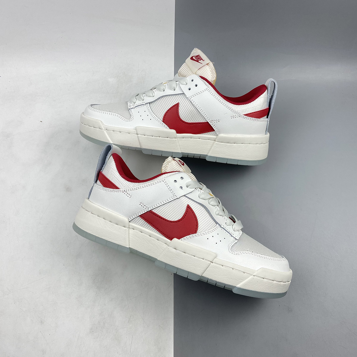 dunk low disrupt red white