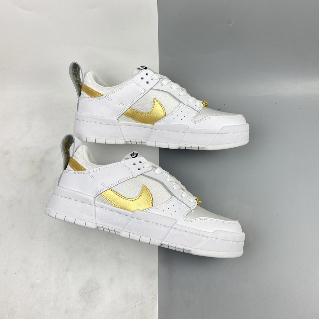 nike dunk low disrupt white gold