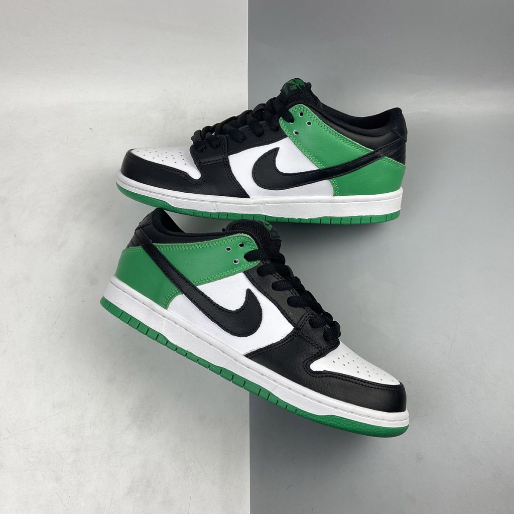green and white nike dunks