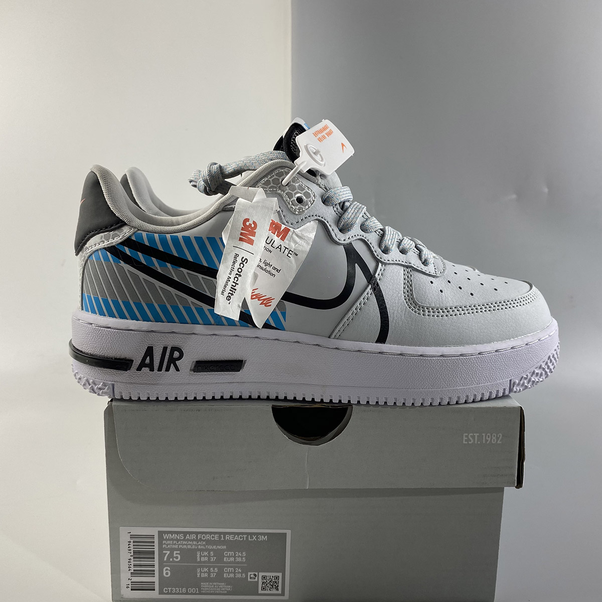3M-x-Nike-Air-Force-1-React-Pure-Platinum-Black-Baltic-Blue-For-Sale-7