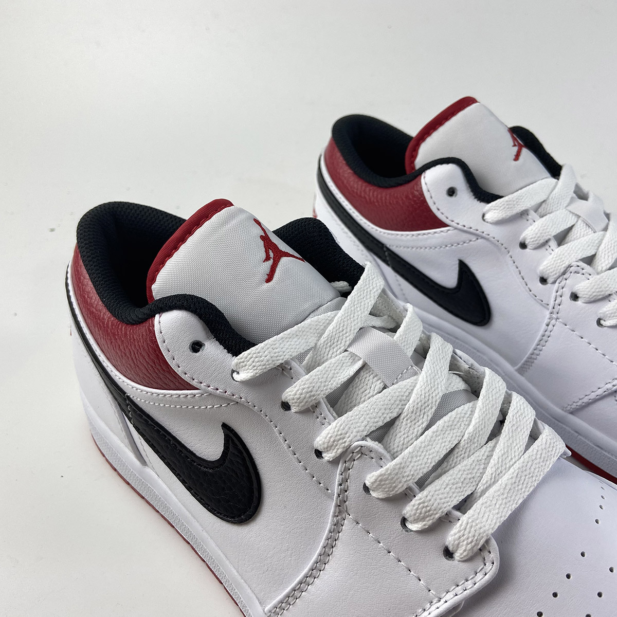 Air Jordan 1 Low White University Red Black For Sale – The Sole Line
