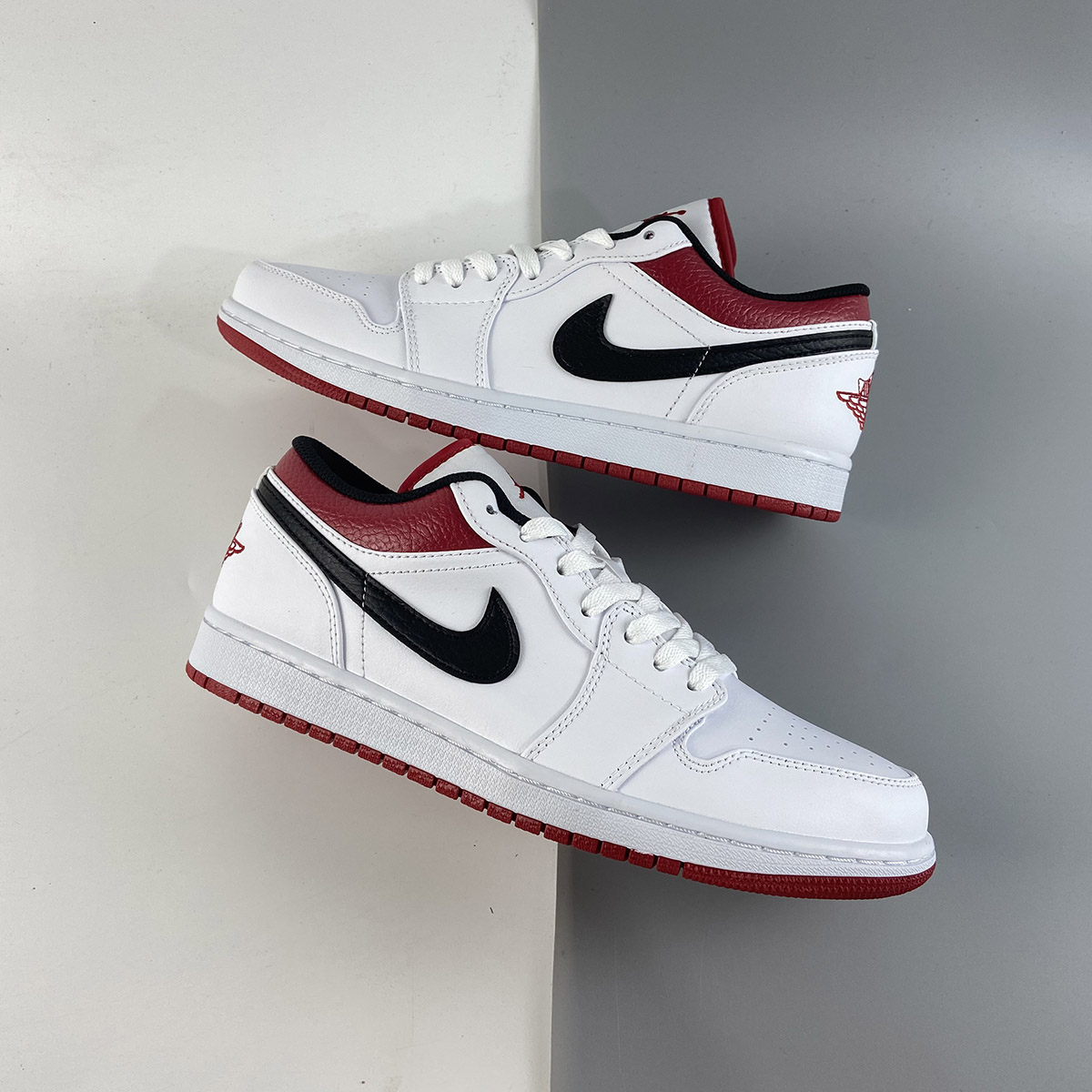 Air Jordan 1 Low White University Red Black For Sale – The Sole Line