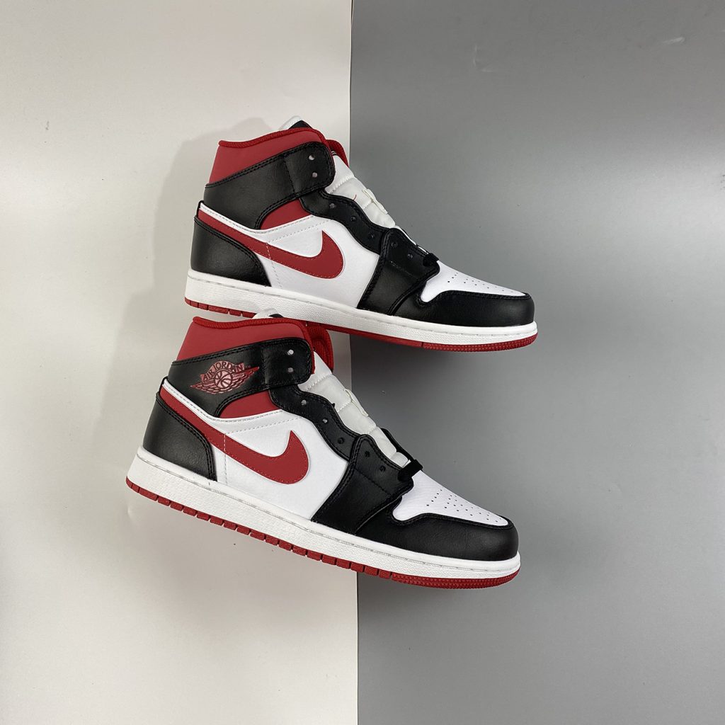 air jordan 1 mid gym red black white 39