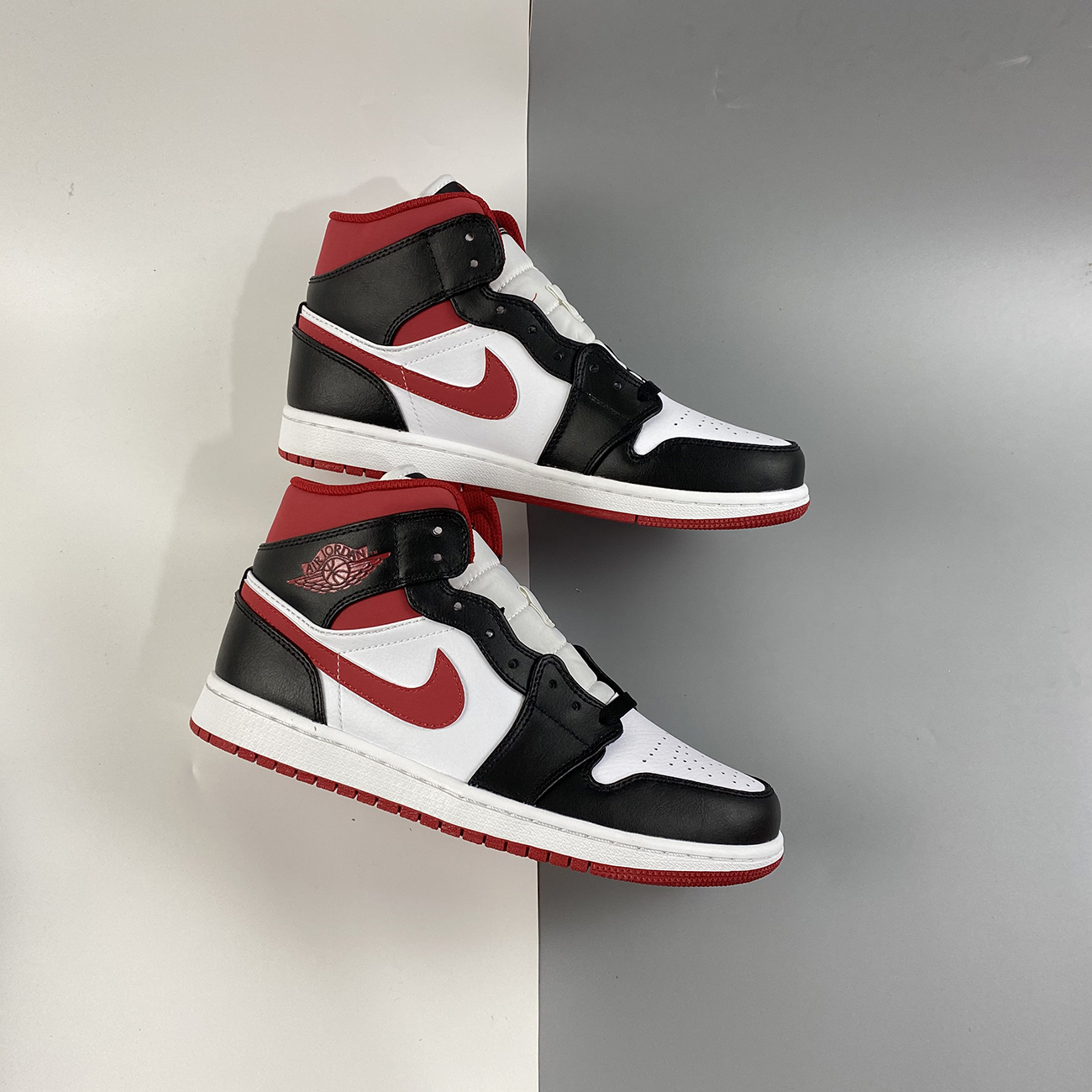 Air Jordan 1 Mid “Metallic Red” White/Gym Red-Black For Sale – The Sole ...