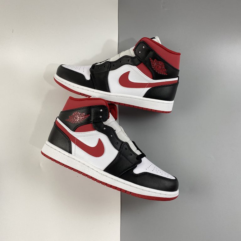 Air Jordan 1 Mid “Metallic Red” White/Gym Red-Black For Sale – The Sole