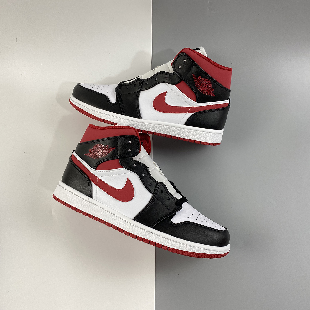 Air Jordan 1 Mid “Metallic Red” White/Gym Red-Black For Sale – The Sole ...