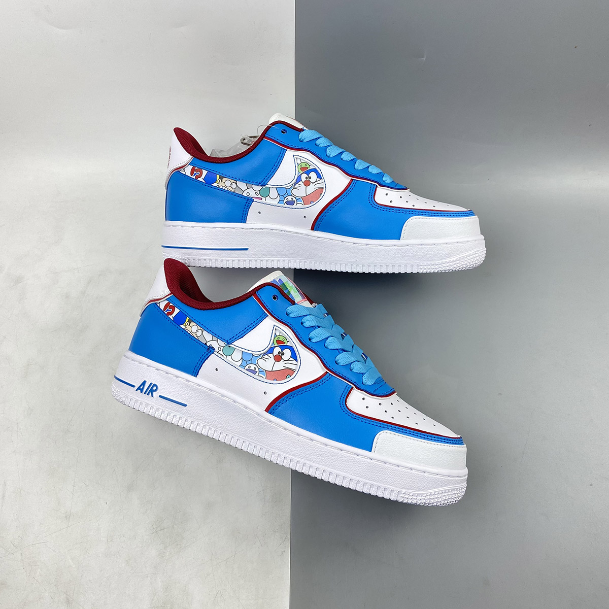 Custom-Nike-Air-Force-1-Low-Doraemon-White-Blue-By-You-1