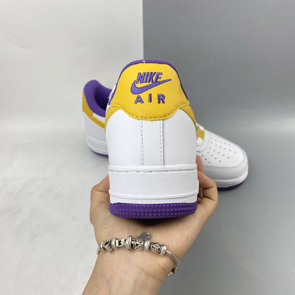 white and purple air force 1