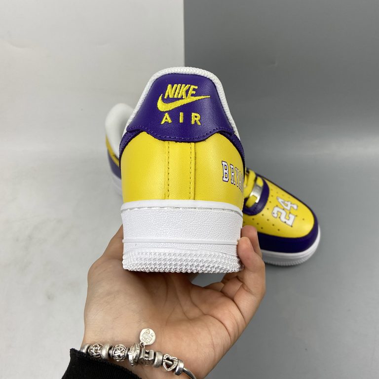 Custom Nike Air Force 1 Low âLakersâ Purple Yellow White By You â The Sole Line