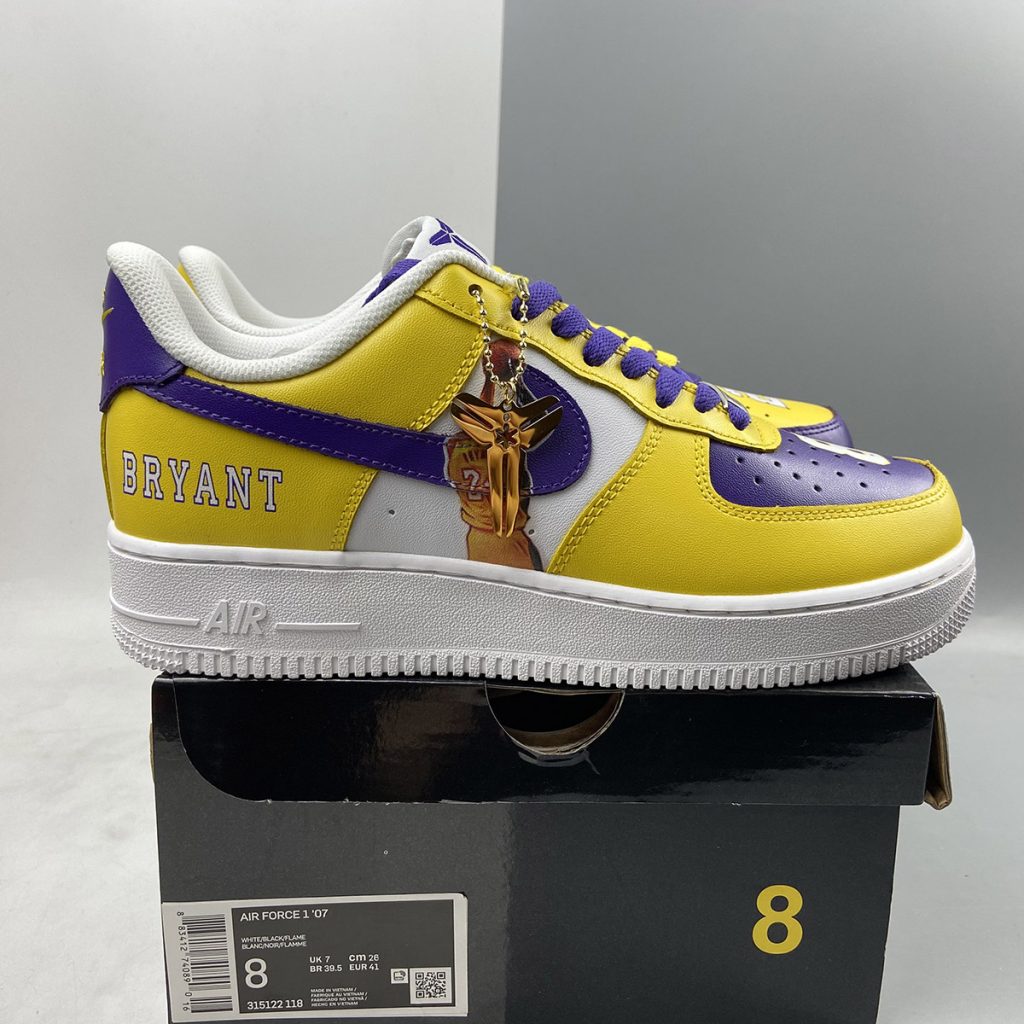 Custom Nike Air Force 1 Low âLakersâ Purple Yellow White By You â The Sole Line