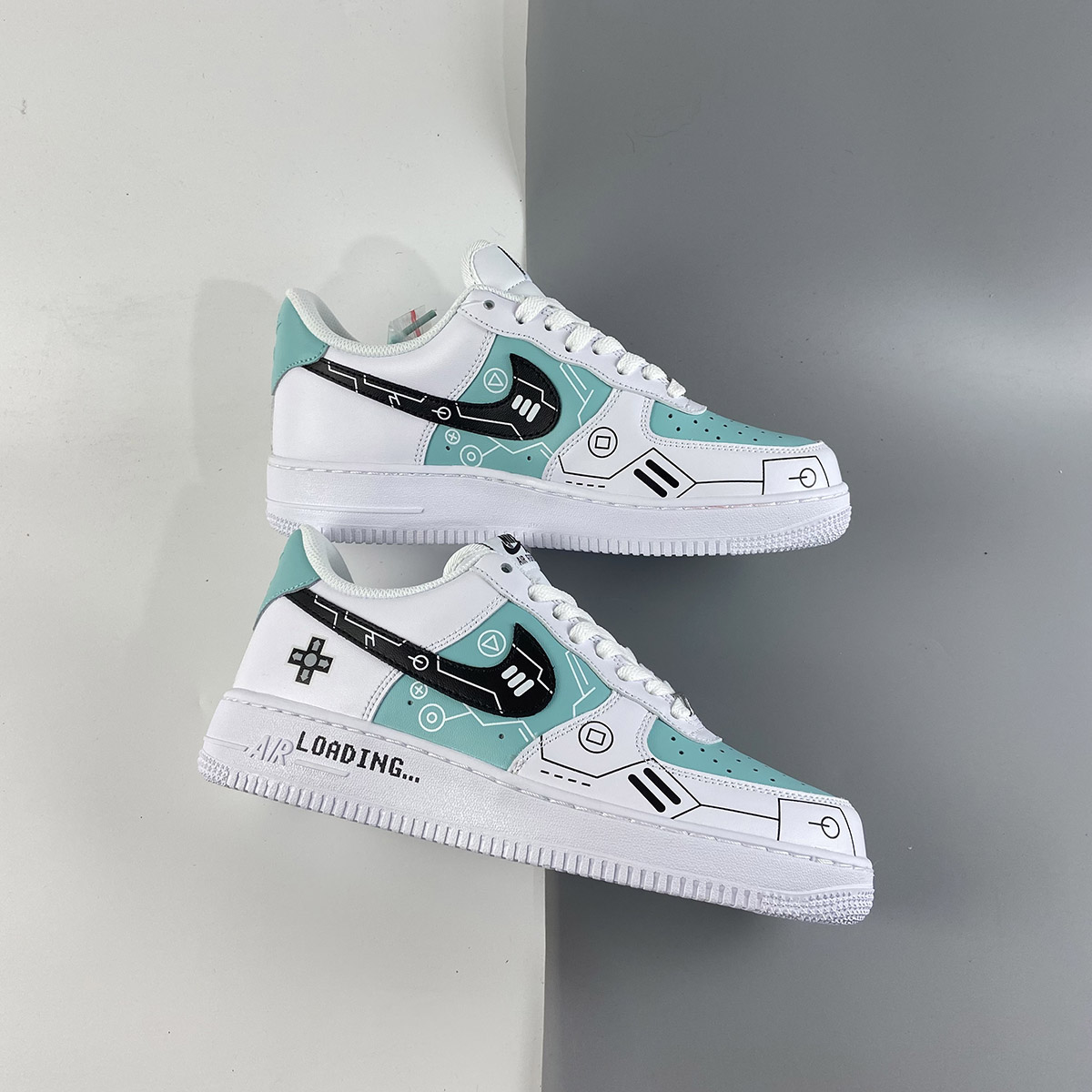 Custom-Nike-Air-Force-1-Low-White-Green-By-You-1