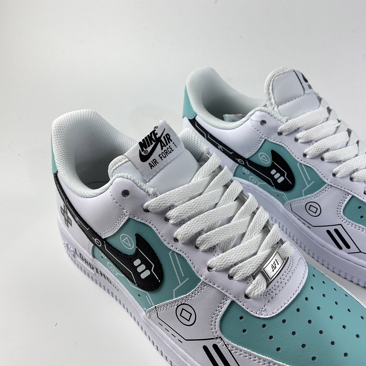 Custom-Nike-Air-Force-1-Low-White-Green-By-You-3