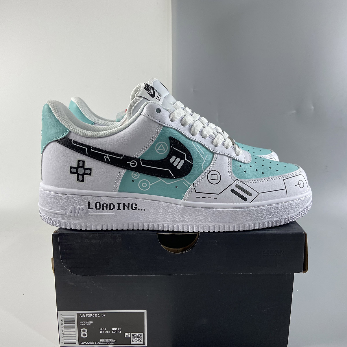 Custom-Nike-Air-Force-1-Low-White-Green-By-You-7