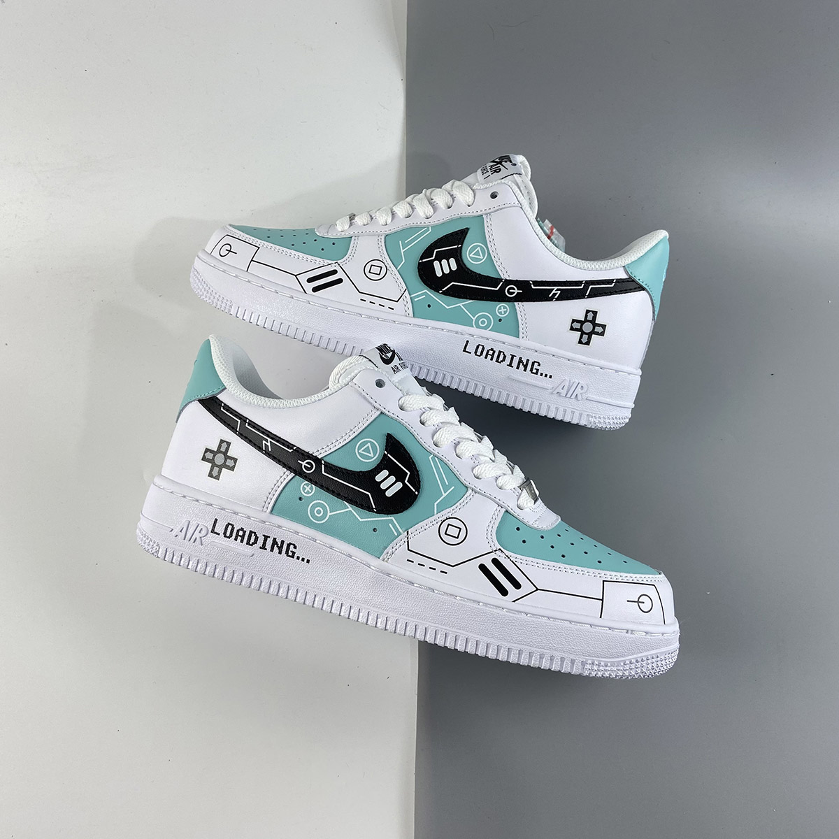 Custom-Nike-Air-Force-1-Low-White-Green-By-You