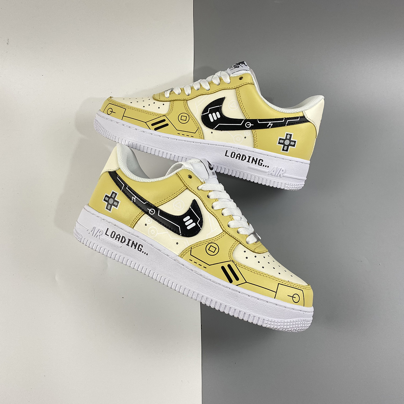Custom Nike Air Force 1 Low Yellow White By You – The Sole Line