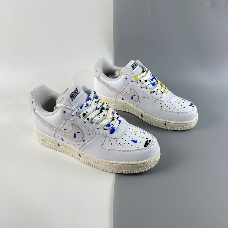 nike air force 1 paint splatter white