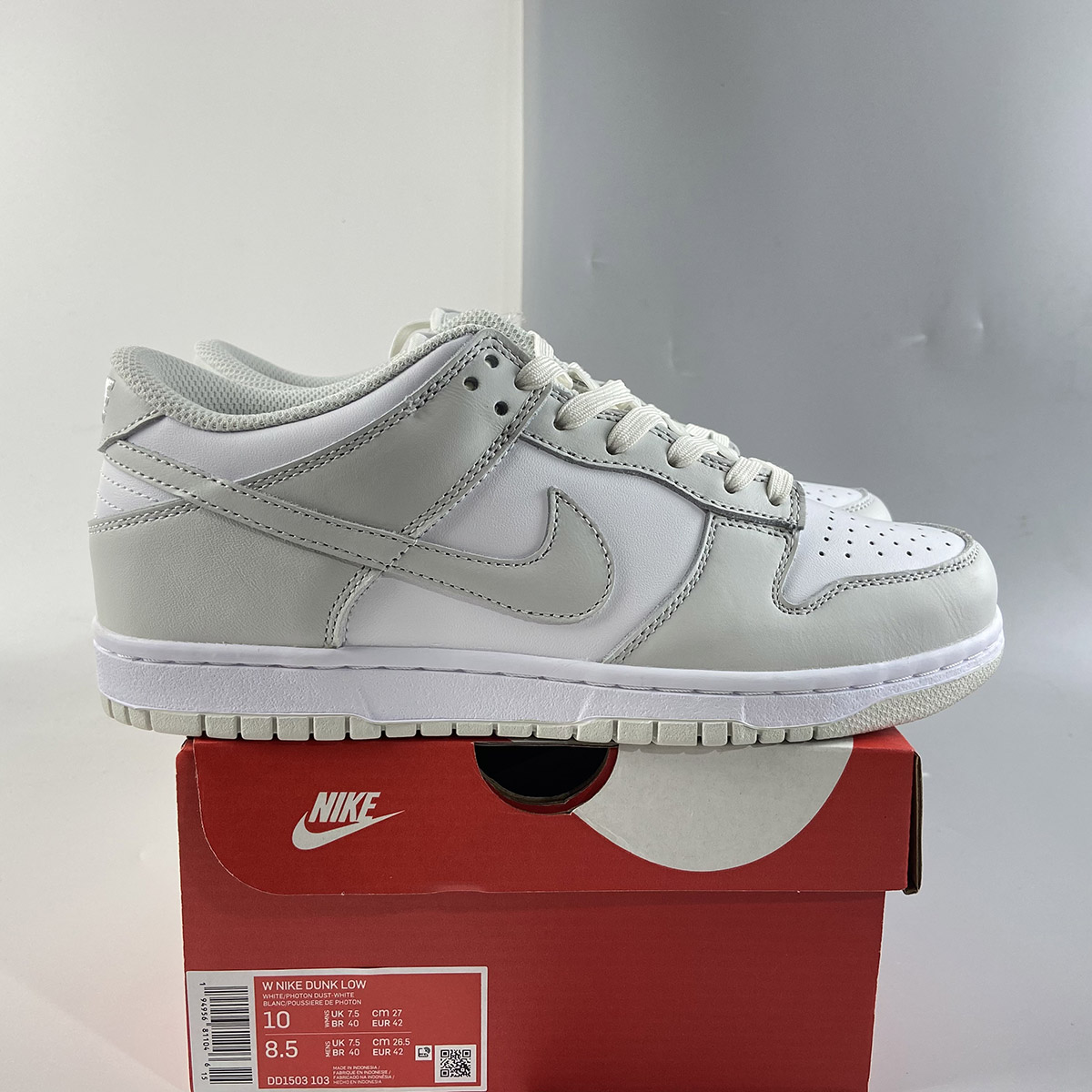 Nike Dunk Low White/Photon Dust-White For Sale – The Sole Line