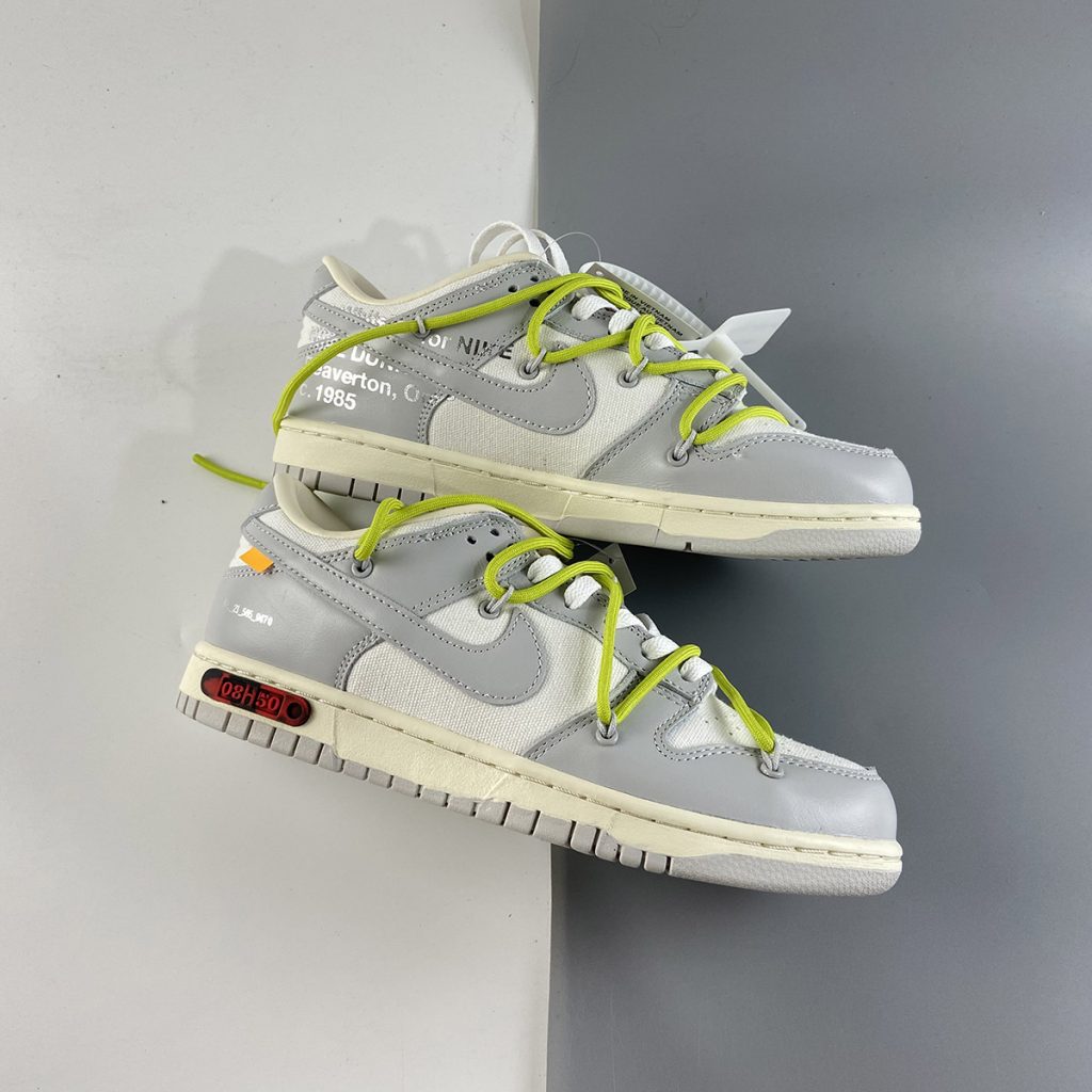 Off-White x Nike Dunk Low “08 to 50” White Grey For Sale – The Sole Line
