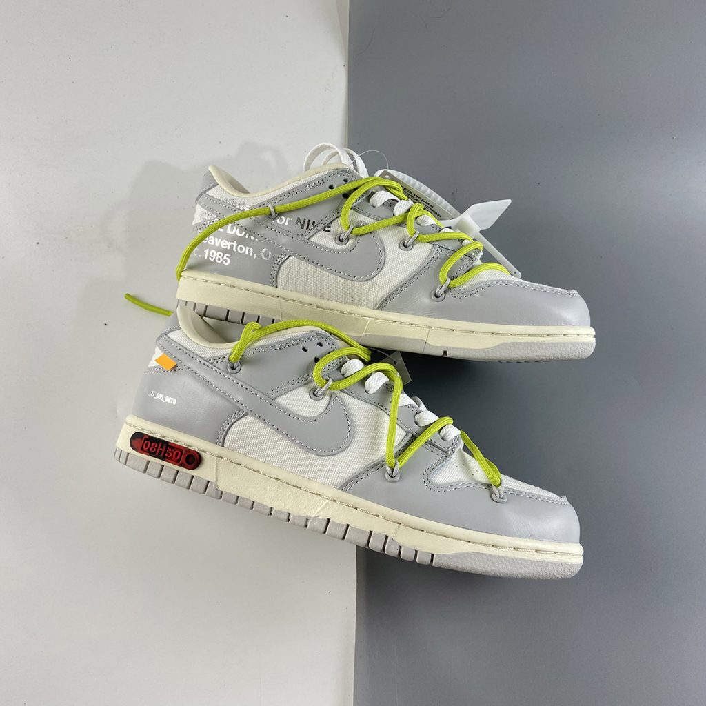 Off-White x Nike Dunk Low â08 to 50â White Grey For Sale â The Sole Line