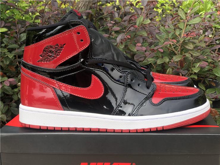 Air Jordan 1 High OG âBred Patentâ Black/White-Varsity Red For Sale â The Sole Line