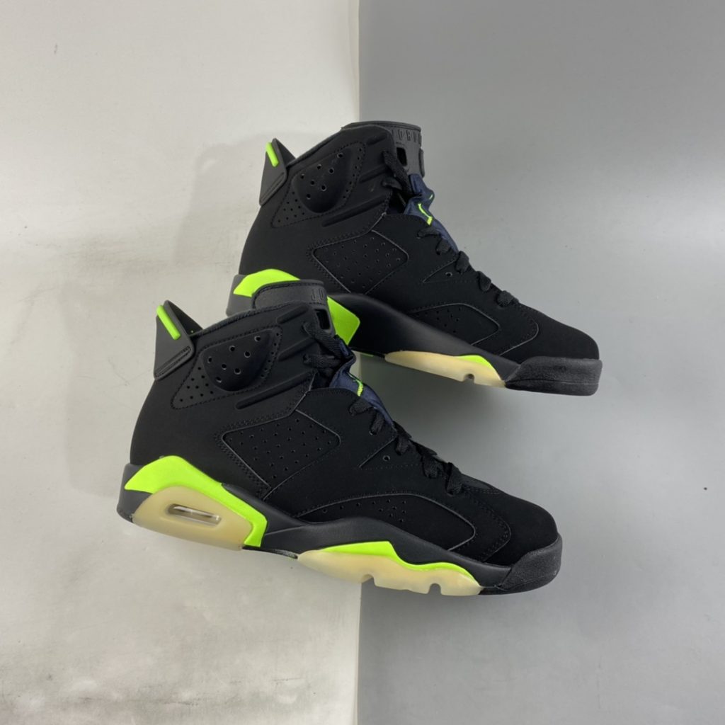 jordan 6 black and lime green
