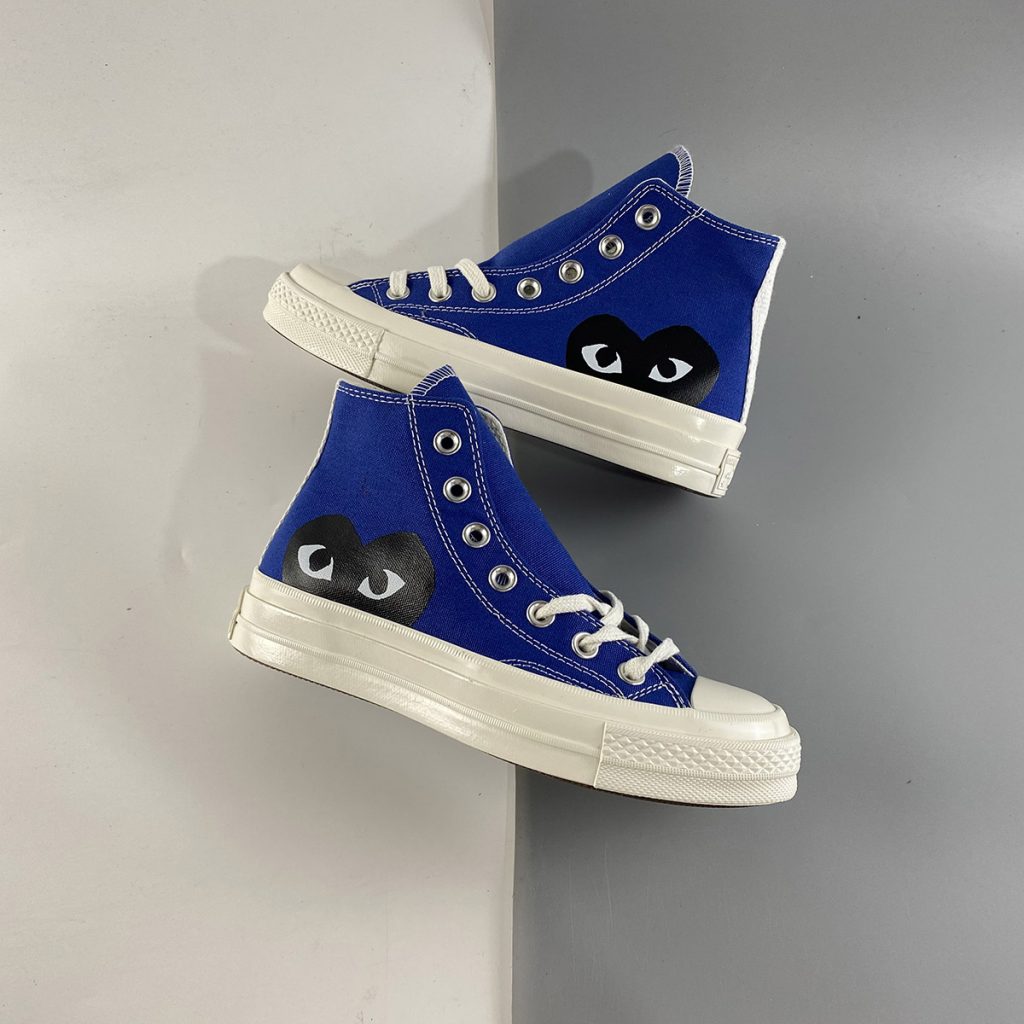 CDG Play x Converse Chuck Taylor All Star 70 Hi Blue Quartz For Sale ...