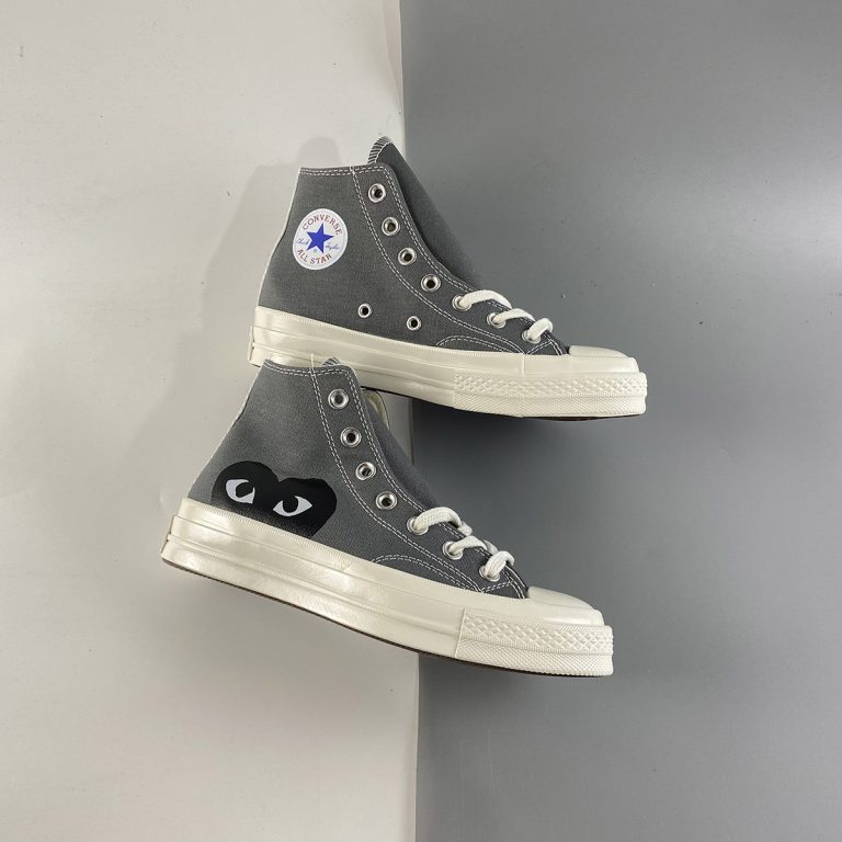 CDG Play x Converse Chuck Taylor All Star 70 Hi Grey For Sale – The ...