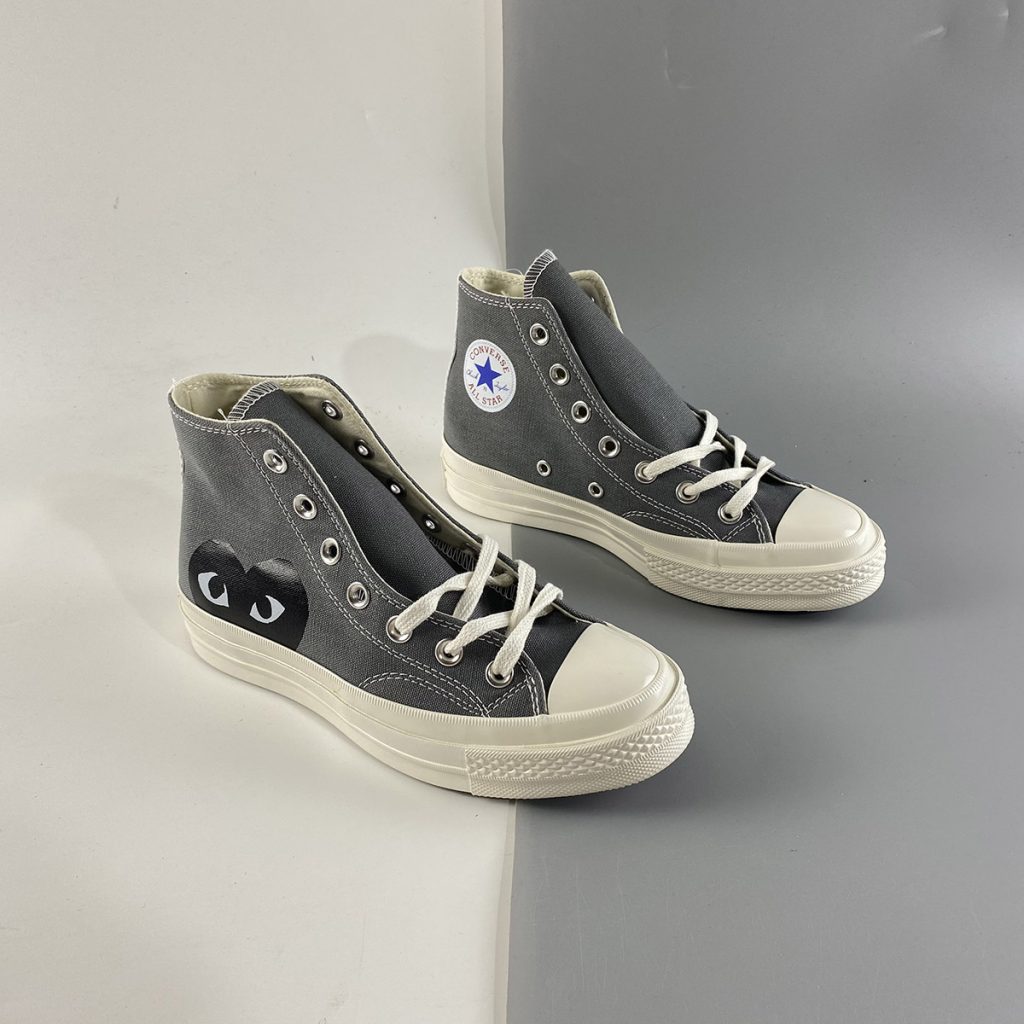 CDG Play x Converse Chuck Taylor All Star 70 Hi Grey For Sale – The ...