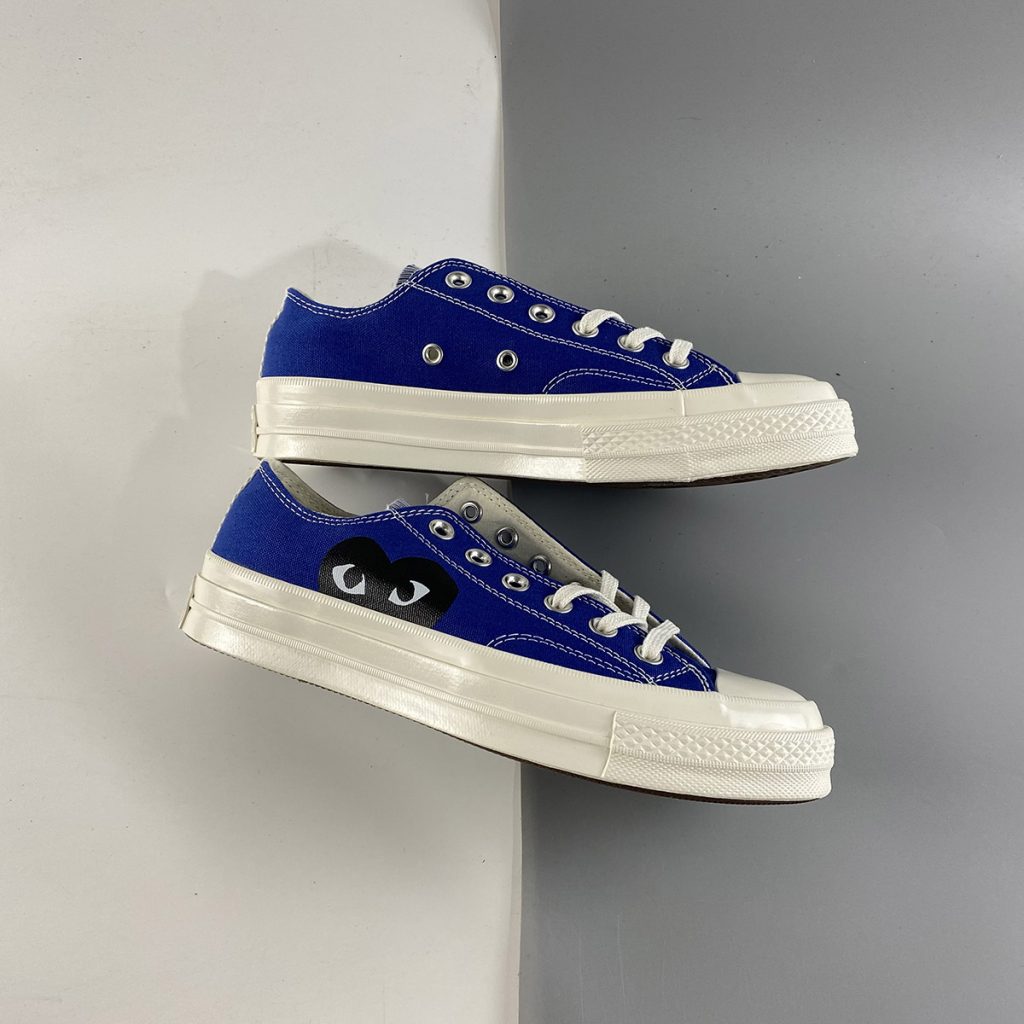 CDG Play x Converse Chuck Taylor All Star 70 Low Blue For Sale – The