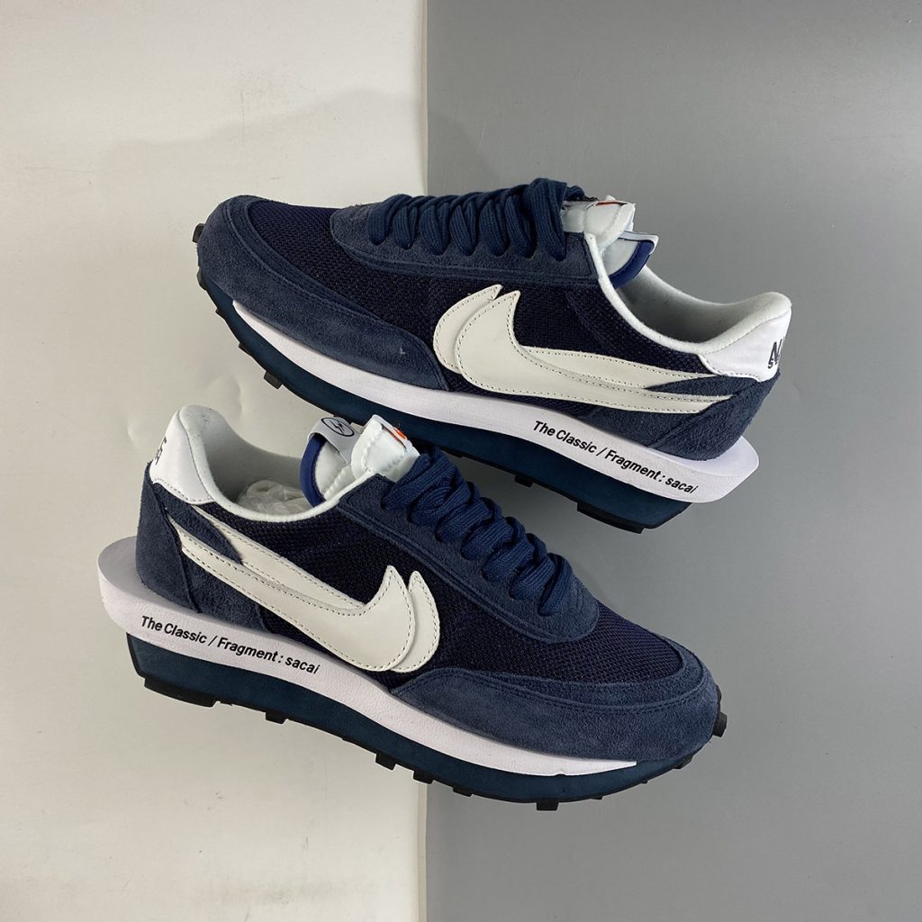 Fragment x Sacai x Nike LDWaffle Blue Void/Obsidian/White For Sale