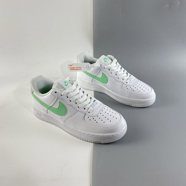 Nike Air Force 1 White/Light Bone-White-Green Glow For Sale â The Sole Line