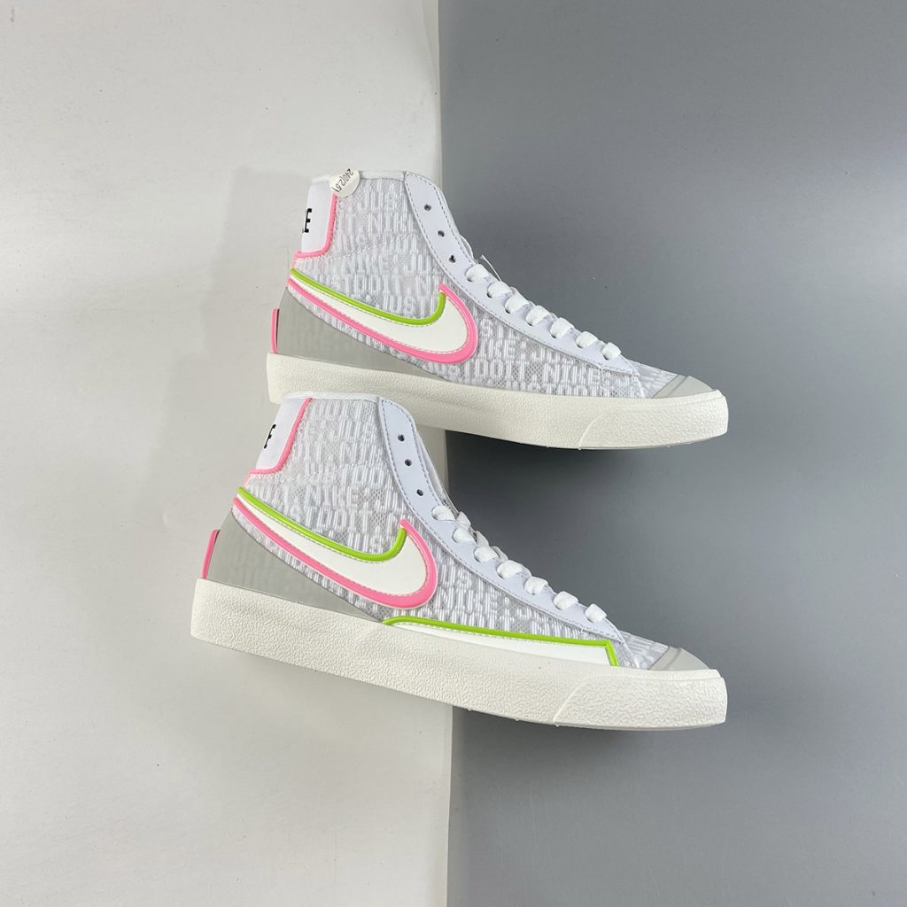 Nike Blazer Mid â77 Infinite White/Electric Green-Sunset Pulse For Sale â The Sole Line
